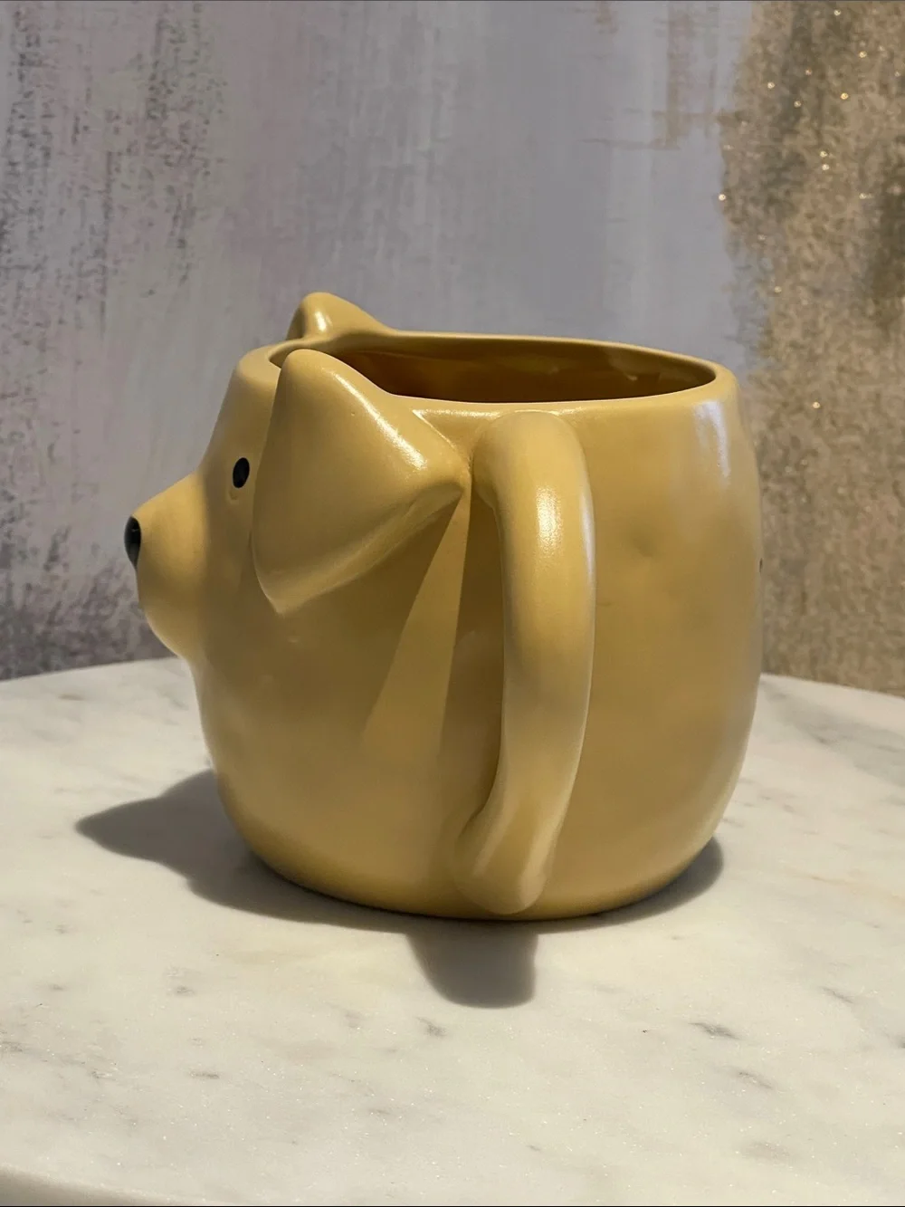 Yellow Dog 🐶 Face Ceramic novelty Mug - 3D sculpted - Unbranded